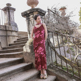Vestido Sophia Rosado Oscuro - MOCCACHICA