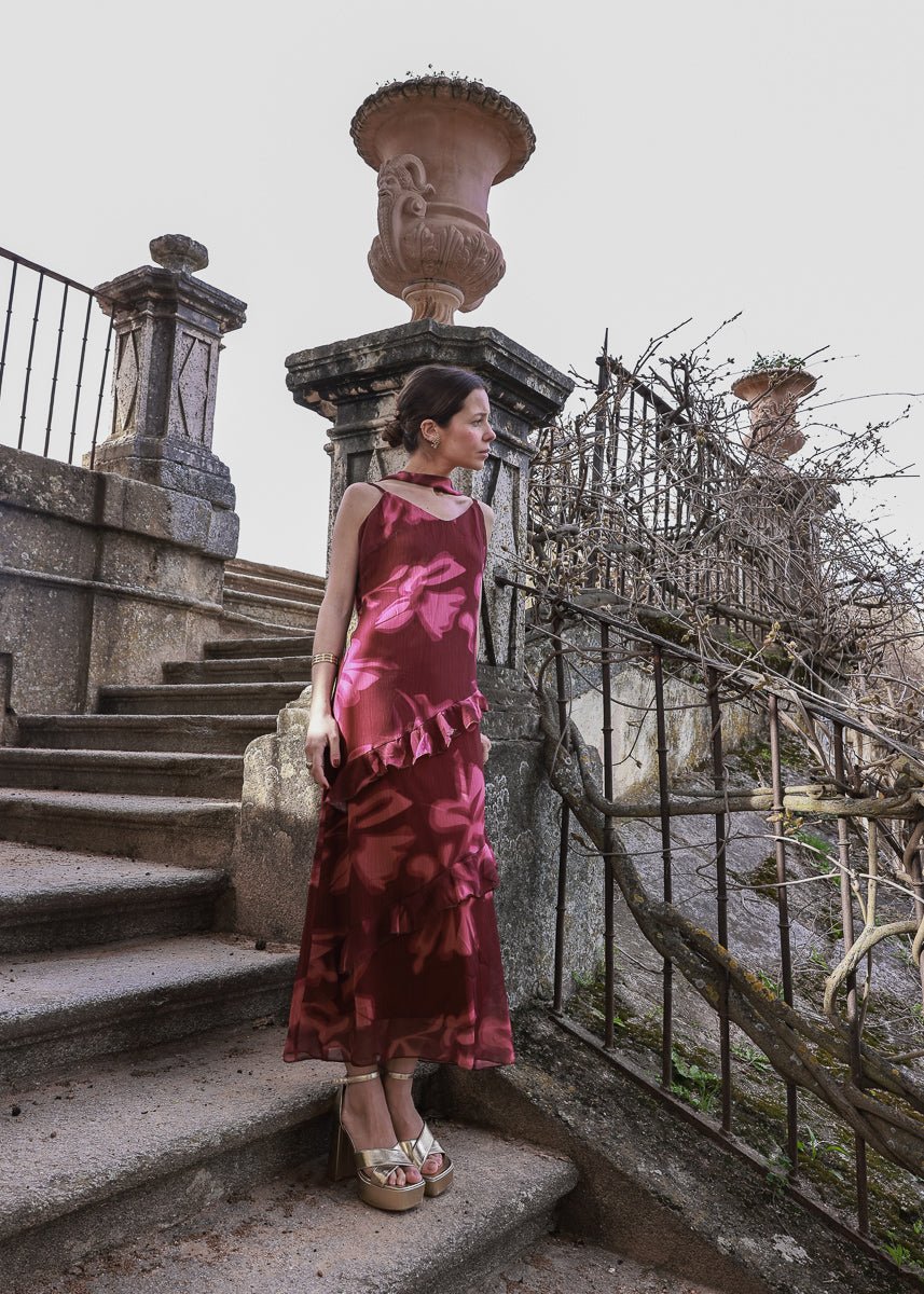 Vestido Sophia Rosado Oscuro - MOCCACHICA