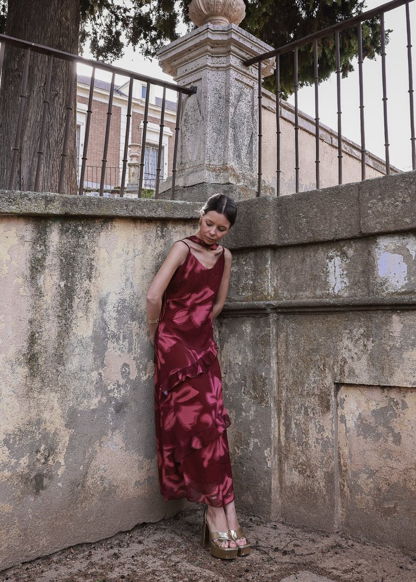 Vestido Sophia Rosado Oscuro - MOCCACHICA